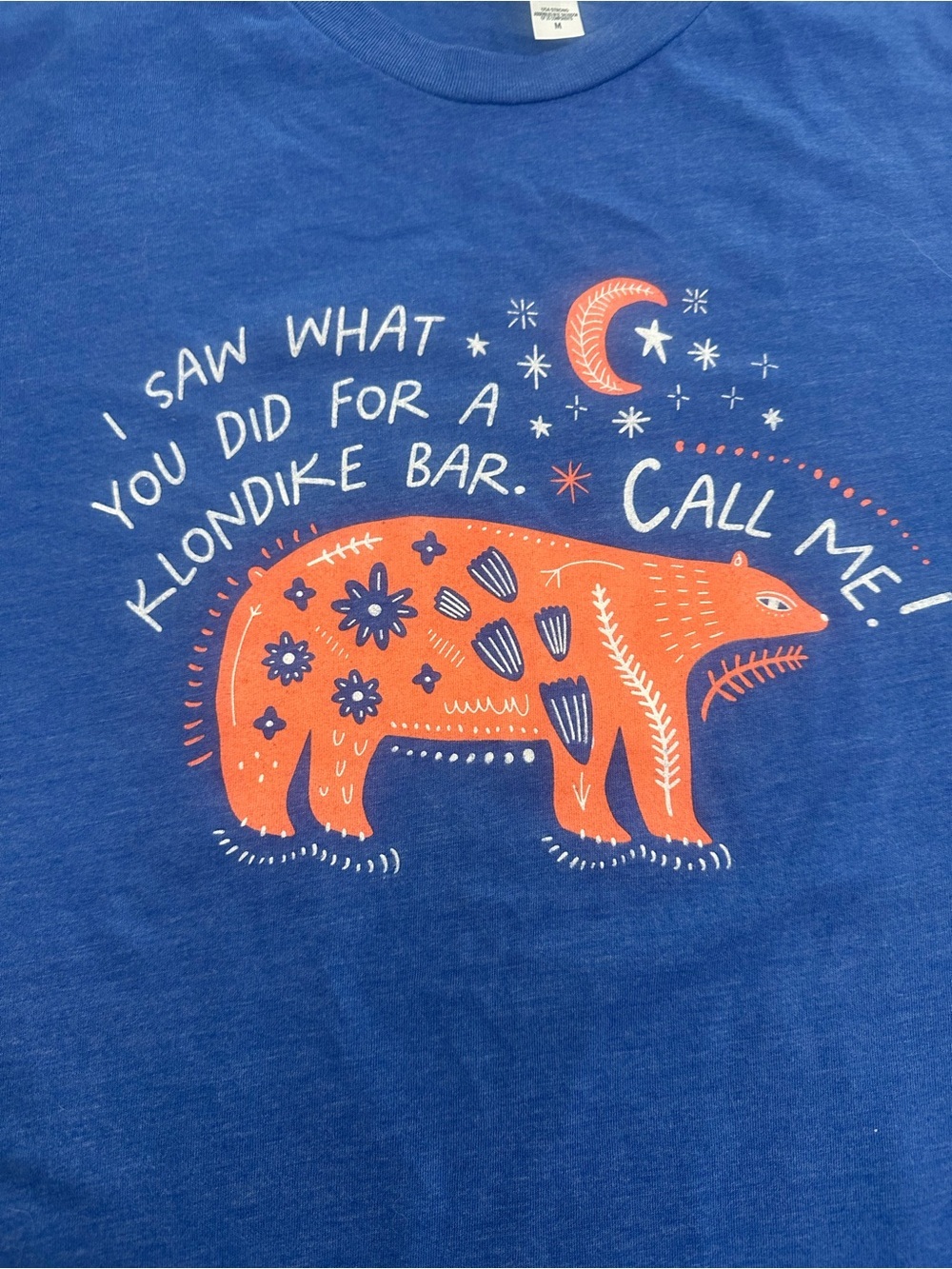 Smartass & Sass “Klondike Bar” Graphic Tee | Bella + Canvas | Heather True Royal - Picture 2 of 16